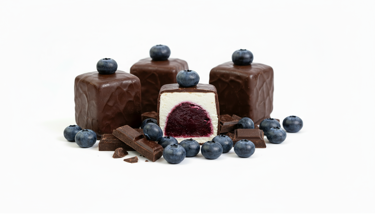 Blueberry cashew cream bars - 4 pieces