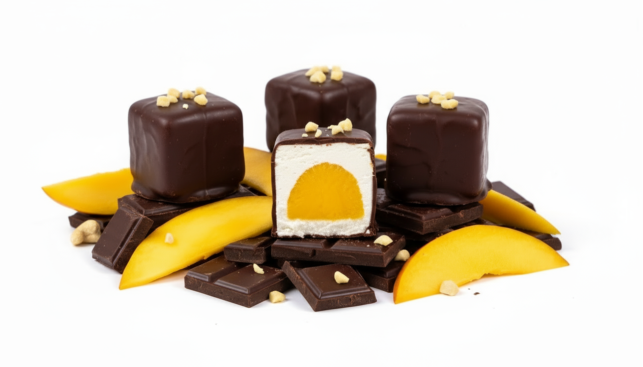 Mango cashew cream bars - 4 pieces