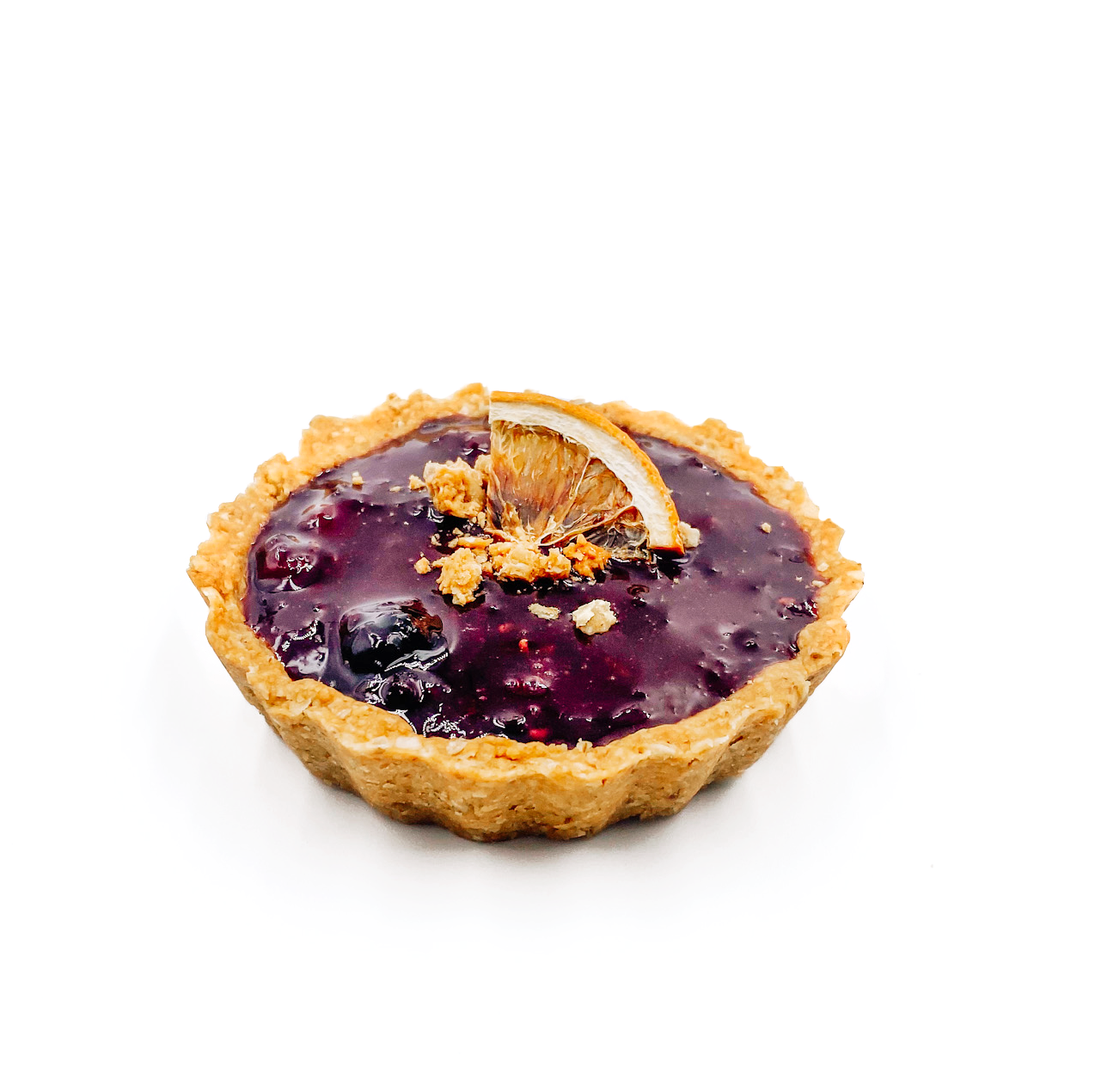 Lemon Cheesecake Tart With Berries Sauce by EnHealthy