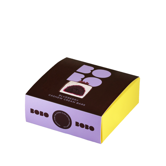 Blueberry cashew cream bars - 4 pieces