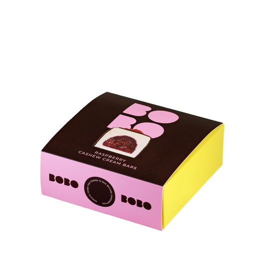 Raspberry cashew cream bars - 4 pieces