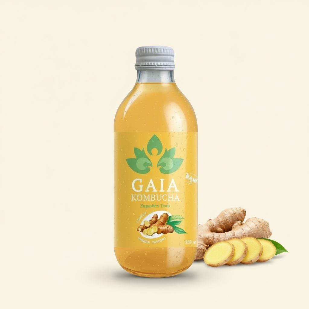 Gaia Kombucha Ginger Insight