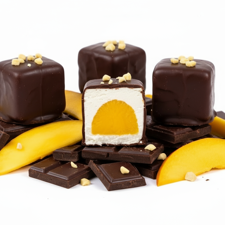 Mango cashew cream bars - 4 pieces