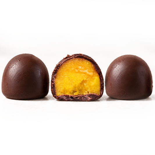 Mango Passionfruit Bites in Chocolate