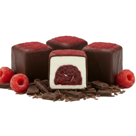 Raspberry cashew cream bars - 4 pieces