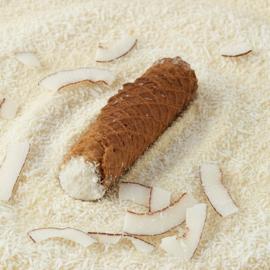 Wafer roll with buttercream