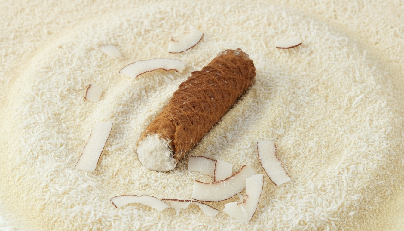 Wafer roll with buttercream