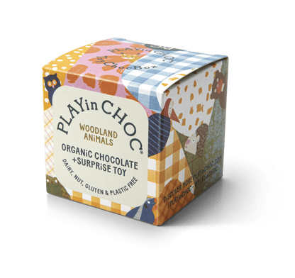 PLAYinCHOC Woodland Animals, 2x10g Bio-Chocolate+Surprise Toy
