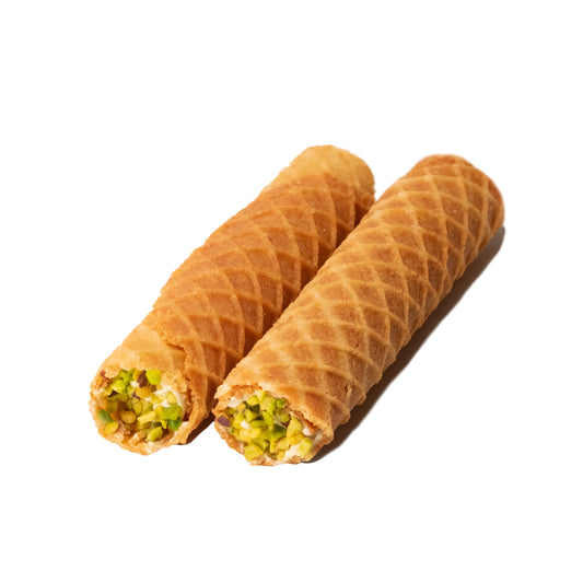 Wafer rolls with pistachio cream, 2 pieces