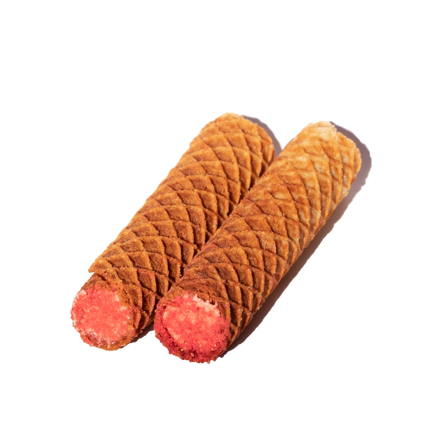 Wafer rolls with strawberry cream, 2 pieces